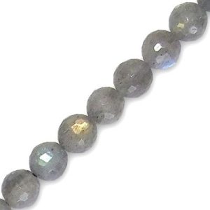 Natural faceted Labradorite ball bead 3mm - Qty: 126 pcs. - GE0572