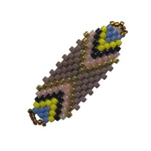 Japanese seed bead Connector  -Colourful- Qty: 1pc - EB0181
