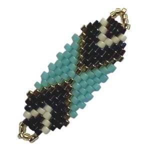 Japanese seed bead Connector  -Colourful- Qty: 1pc - EB0183
