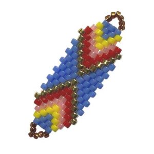 Japanese seed bead Connector  -Colourful- Qty: 1pc - EB0184