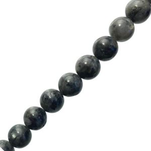 Black Labradorite ball bead 8mm - Qty: 46 pcs. - GE1881