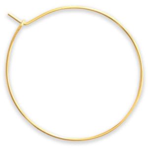18k gold plated brass earring - 45mm - Qty: 1 pair - FI9087