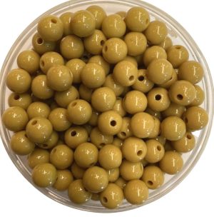 Acrylic goldenrod ball bead 8x7mm hole 2mm - Qty: 75g. (284pcs.) - AB2203
