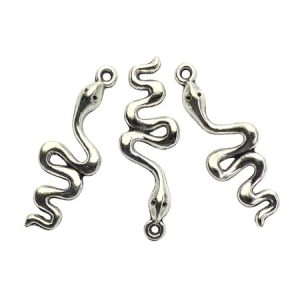 Metal snake charm - Metal charms - LF2785