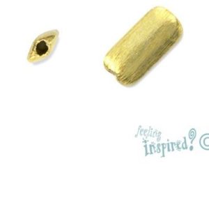 Gold plated sterling silver beads