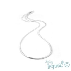 Square snake chain necklace 1mm thick x 47cm - Qty: 6 pcs. CH2077
