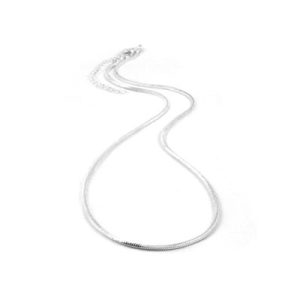 Square snake chain necklace 1mm thick x 62cm + 5.5cm extension chain - Qty: 6 pcs. CH2078