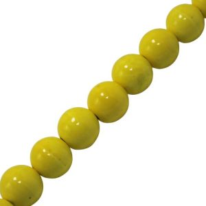 Ceramic ball bead - Qty: 14 pcs Yellow - CR2001
