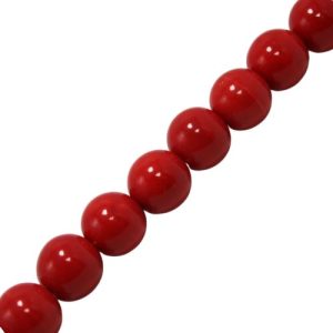 Ceramic ball bead - Qty: 14 pcs Red - CR2002