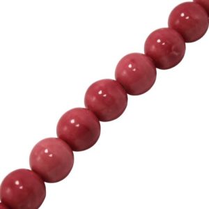 Ceramic ball bead - Qty: 14 pcs - Pink - CR2004