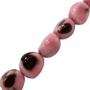Hand made glazed ceramic garlic clove bead - Qty: 10 pcs. - CR2013