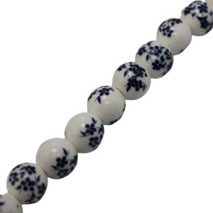 Hand made glazed ceramic ball bead - Qty: 20 pcs. - CR2026