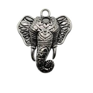 Silver Elephant pendant - Qty: 1 piece - LF2787