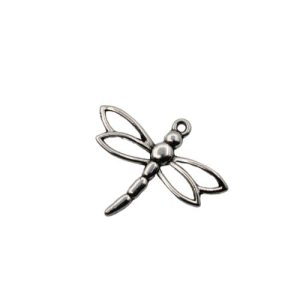 Silver Dragonfly pendant - Qty: 8 pieces - LF2788