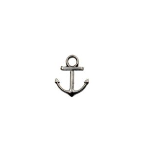 Silver Anchor charm or pendant - Qty: 20 pieces - LF2792