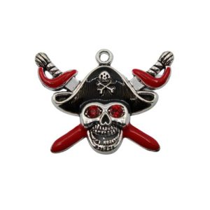 Pirate skull pendant - Qty: 1 piece - LF2885