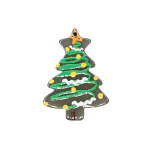 Acrylic printed Xmas tree charm - Qty: 4 pcs. - RE0053