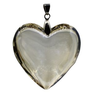 Glass heart pendant -Bisque- FP0212