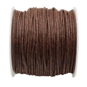 Waxed cotton cord 1mm Coconut Brown - Qty: 20m - ST1454