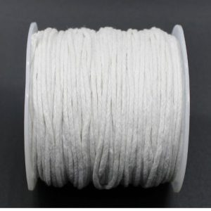 Waxed cotton cord 1mm White - Qty: 20m - ST1456