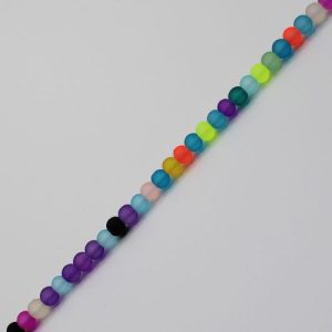 Frosted glass ball bead 4mm  -Multi- Qty: 108 pcs. - GB1480
