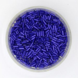 Opaque blue bugle bead 1.8mm x 7mm - Qty: 30g - EB0200