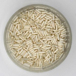 Opaque Floral White bugle bead 1.8mm x 7mm - Qty: 30g - EB0200