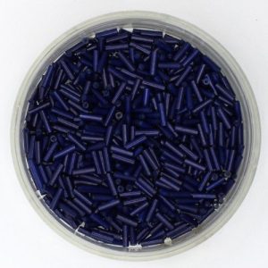 Opaque midnight blue bugle bead 1.8mm x 7mm - Qty: 30g - EB0205