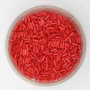 Opaque tomato bugle bead 1.8mm x 7mm - Qty: 30g - EB0207