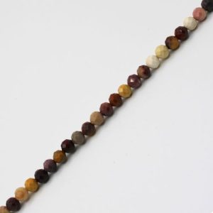 Natural Faceted Australian Mookaite round 3mm bead - Qty: 132 pcs. - GE1905