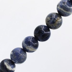 Natural Sodalite round 10mm bead - Qty: 38 pcs. - GE1916