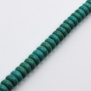 Simulated turquoise rondelle bead 6x4mm - Qty: 119 pcs. - GE1908