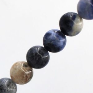 Natural Sodalite round 12mm bead - Qty: 34 pcs. - GE1915