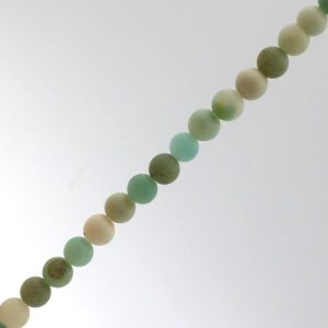 Natural Amazonite frosted 6mm round bead - Qty: 60 pcs. - GE1929