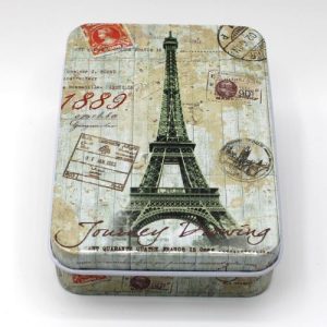 Vintage style Paris tin - 9.5cm x 7cm - PA1047