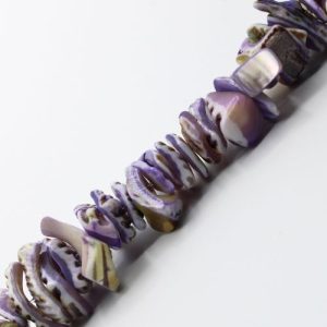 Natural shell chips dyed Orchid - Qty: 109 pcs. - SH4001