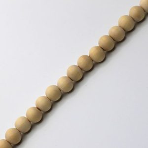 Wooden round bead 12mm - Natural - Qty: 30pcs. - WB9305