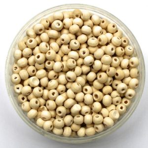 Wooden rondelle bead 5x4mm - Natural - Qty: 550pcs. - WB9307
