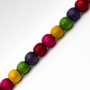 Wooden ball bead 16mm - mixed colours - Qty: 30pcs - WB9308
