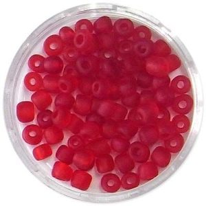 Frosted seed bead 6/0 -Red - Qty: 30g - EB0089