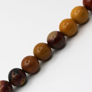 Natural Australian Mookaite round 10mm bead - Qty: 37 pcs. - GE1904