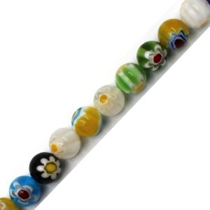 Assorted Venetian glass ball beads 10mm - Qty: 38 pcs. GB7082