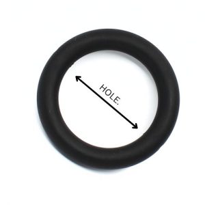Silicone Ring Bead 65mm - Black - Qty: 1pc - SL0482