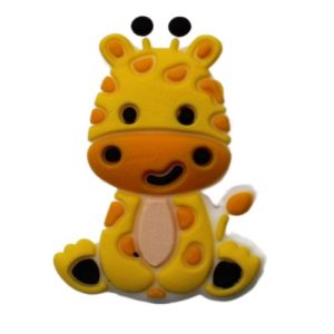 Silicone giraffe bead 29mm x 22mm - Yellow - Qty: 1pc - SL0437