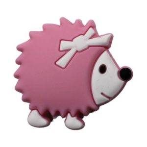 Silicone hedgehog bead 31mm x 33mm - Pink - Qty: 1pc - SL0440