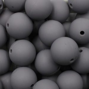 Silicone ball bead 15mm - Light Grey - Qty: 14pcs - SL0455