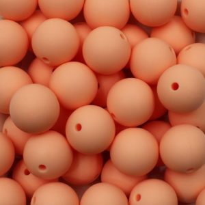 Silicone ball bead 15mm - Light Salmon - Qty: 14pcs - SL0464