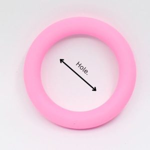 Silicone Ring Bead 65mm - Pink - Qty: 1pc - SL0483