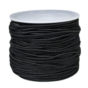 Round black beading elastic 1.0mm - Qty: 20m - ST1459