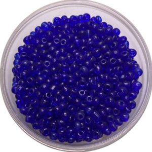 Transparent dark blue glass seed bead 6/0 - Qty: 450g - EB0208